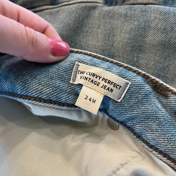 NWT Madewell The Plus Curvy Perfect Vintage Jean in Coffey Wash: Worn-In Edition - Picture 9 of 14